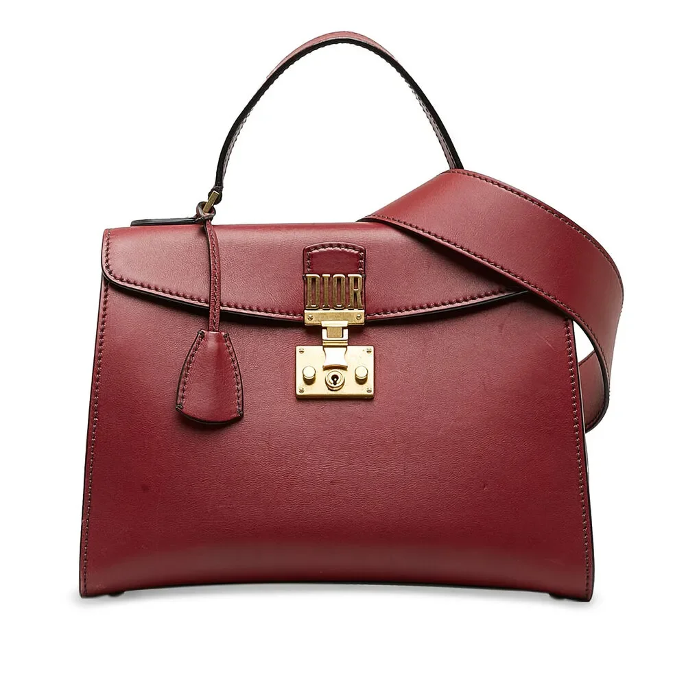 Auth Dior Dioraddict Top Handle Bag Red #146893D13B - Picture 1 of 14